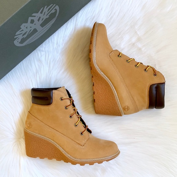 Timberland Shoes - Timberland Wheat Amston 6” Wedge Booties